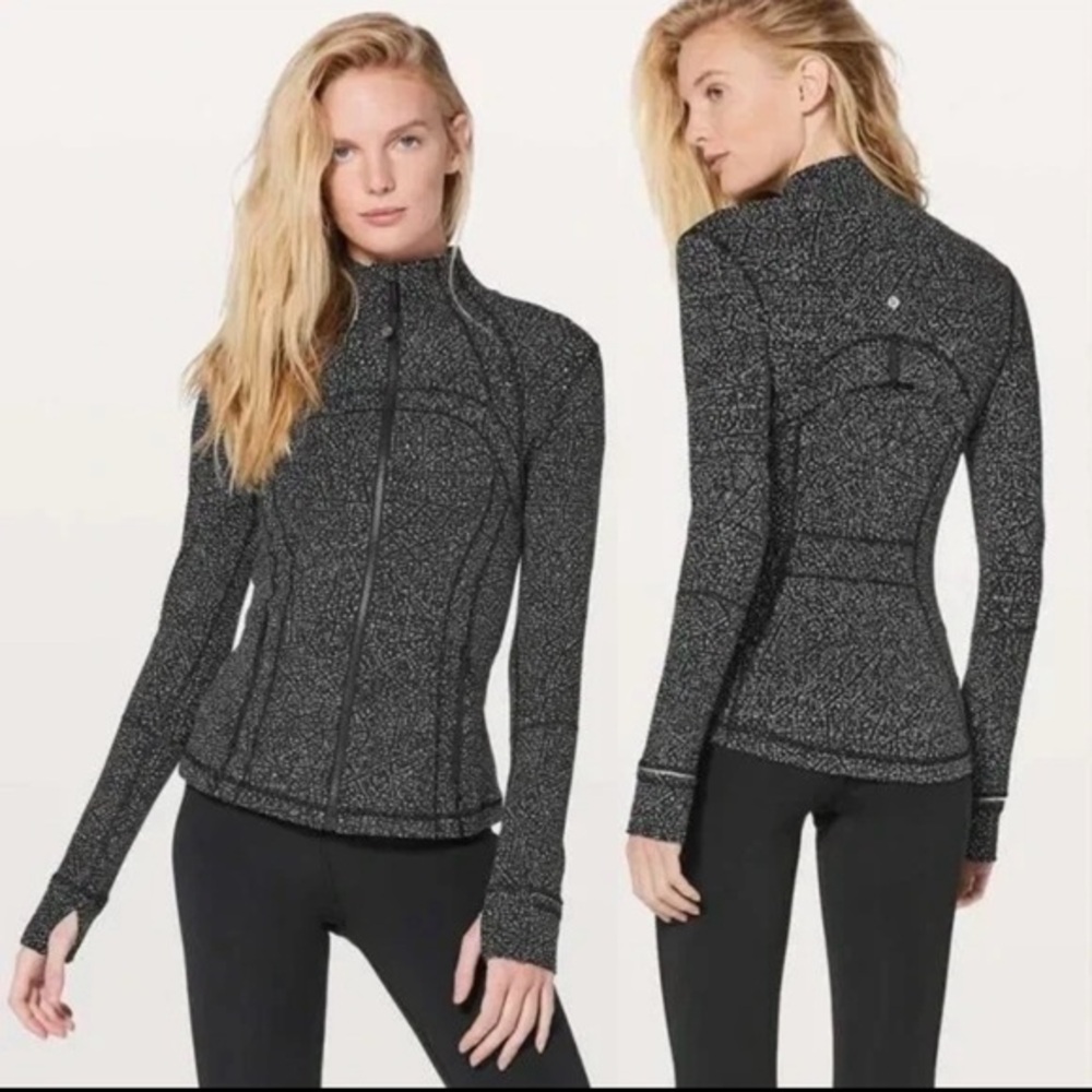 Lululemon Define Jacket Heathered Herringbone Heathered Black Black size 6